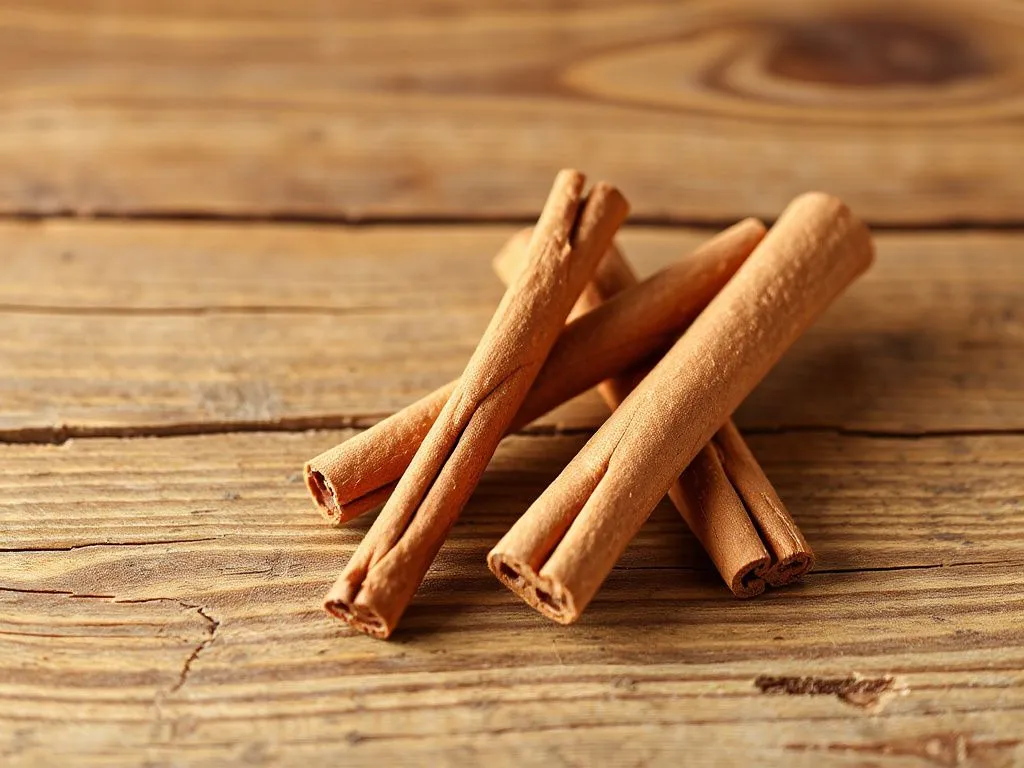 Cinnamon sticks on a wooden table, rustic style, detailed, high quality, warm lighting Cinnamon sticks on a wooden table, rustic style, detailed, high quality, warm lighting