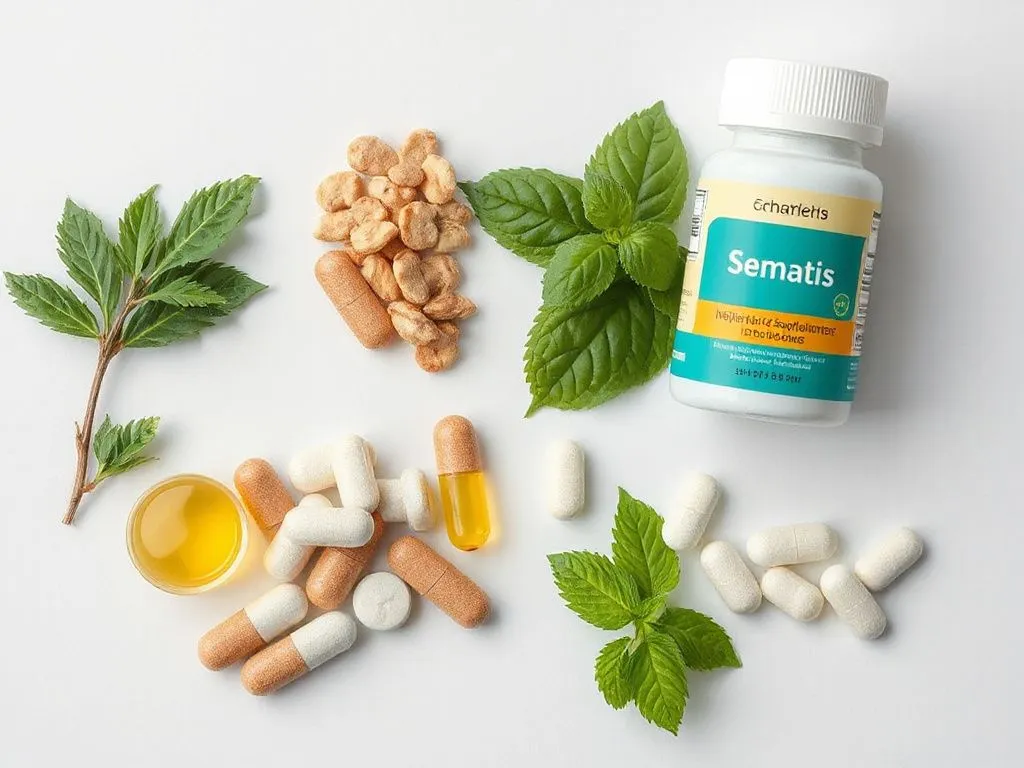 Comparison of herbal supplements and commercial weight loss pills, high quality, clean background, professional arrangement Comparison of herbal supplements and commercial weight loss pills, high quality, clean background, professional arrangement