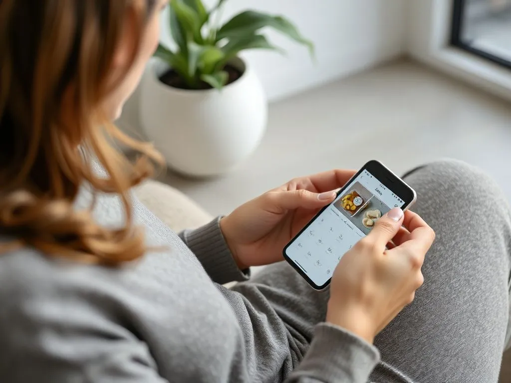 Imagery of someone integrating supplements into their daily routine, using reminder apps or pill organizers, modern lifestyle, photorealistic