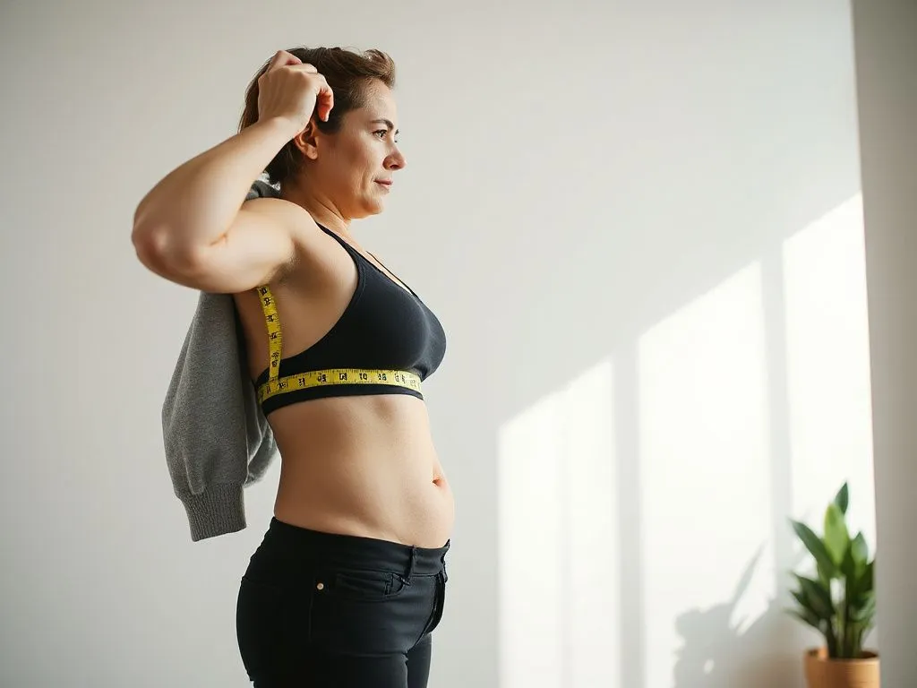 Person overcoming challenges and achieving weight loss, maintaining balance with capsule intake and exercise, photorealistic, inspiring atmosphere, healthy lifestyle Person overcoming challenges and achieving weight loss, maintaining balance with capsule intake and exercise, photorealistic, inspiring atmosphere, healthy lifestyle